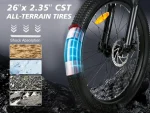 SAMEBIKE LO26-II-YD Folding Mountain Electric Bike - Image 11